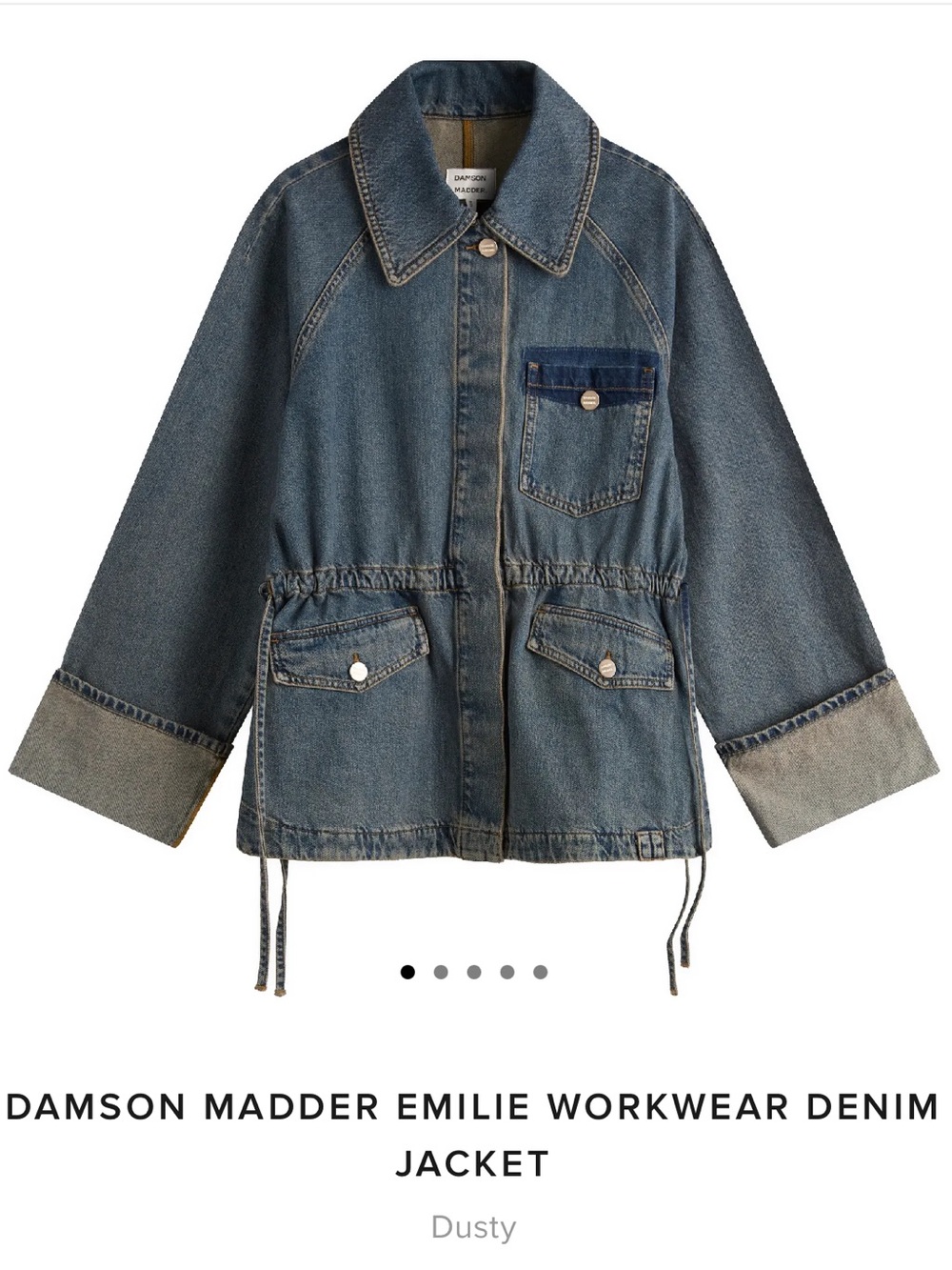 Damson Madder Denim Emile Workwear Jacket - Dusty Blue
